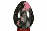 Polished Rhodonite Egg - Madagascar #172469-1